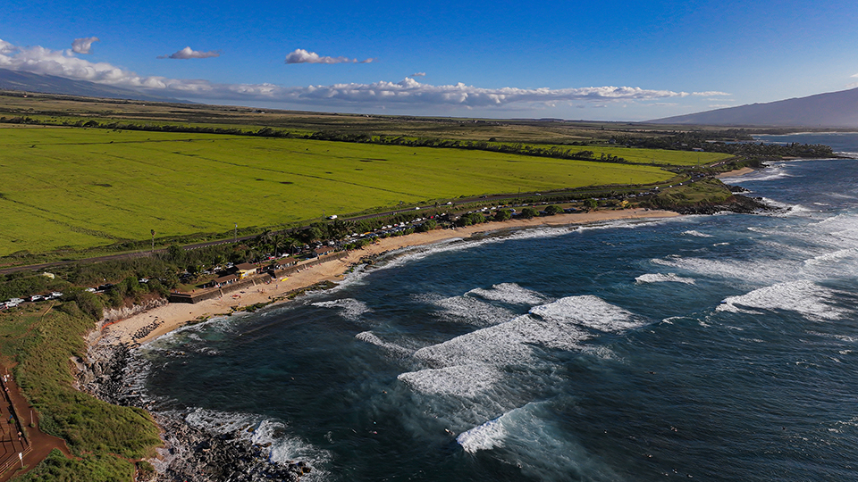 Aerial View of Ho'okipa Beach, Maui