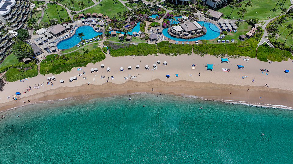 Aerial View of Kaanapali Beach