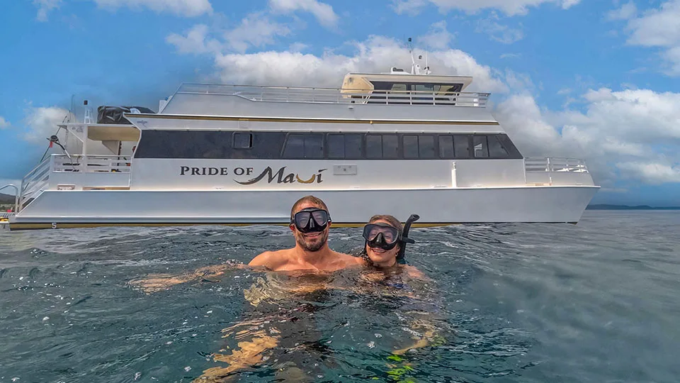 Guests in the Water in Front of Pride of Maui 'Elua