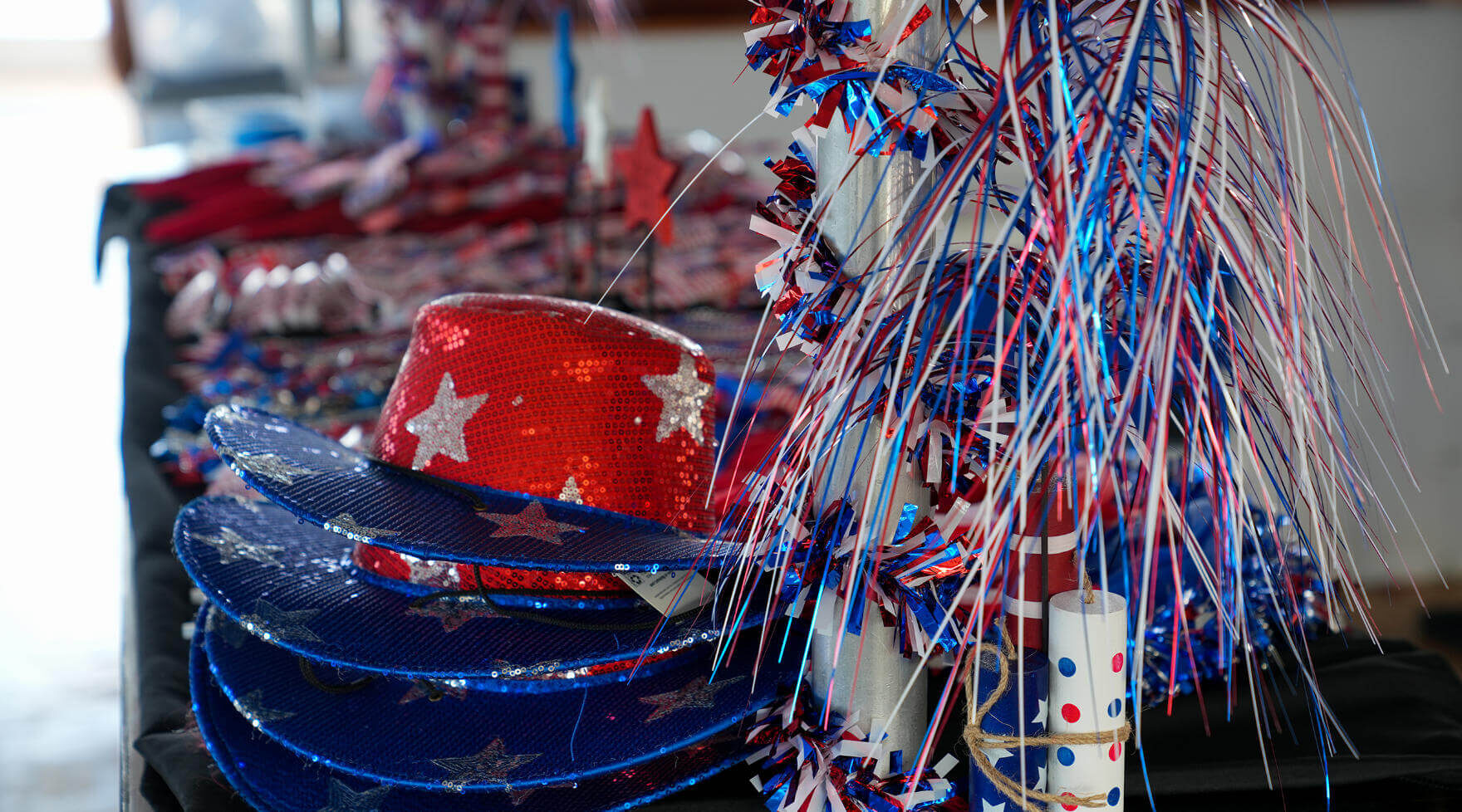 4th of July Decorations and Party Hats on a Pride of Maui Special Events Cruise
