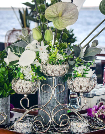 Floral Decorations on a Pride of Maui Wedding Cruise