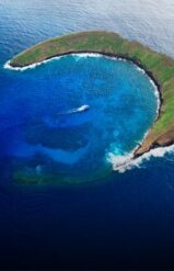 Aerial View of Molokini Crater